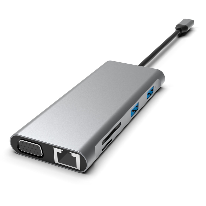 Hub USB-C 11-in-1 con doppio HDMI USB 3.0 Ethernet 3.5mm Audio per laptop Macbook