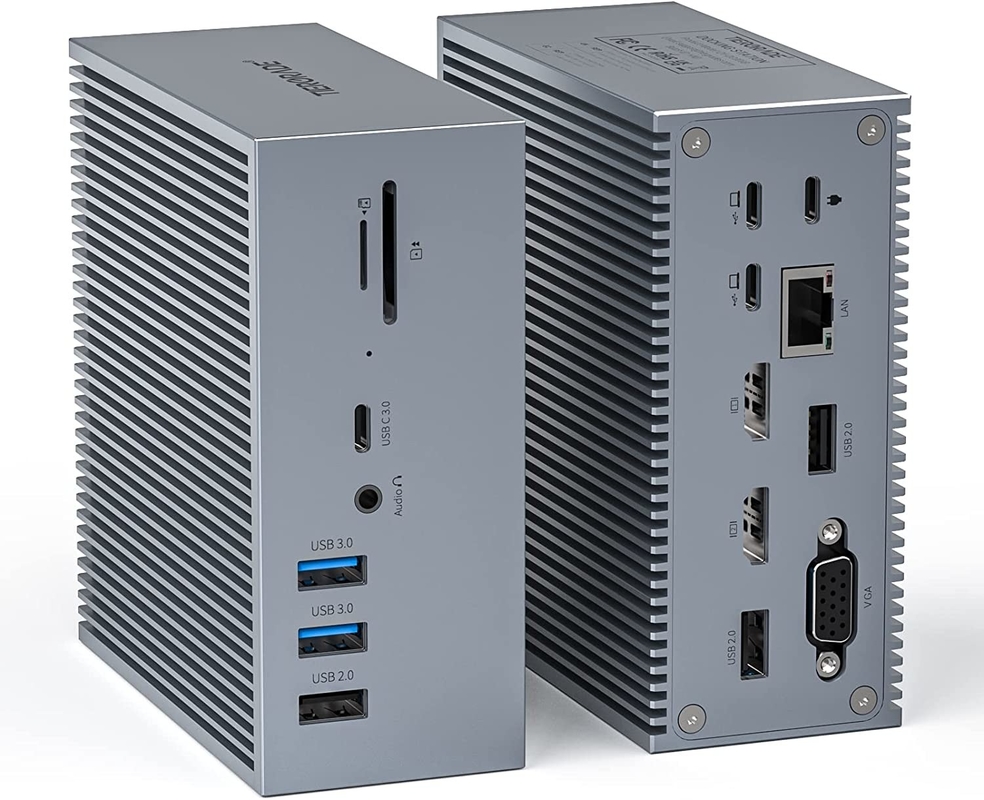 Stazione di attracco 4K USB C con cavo integrato per la produzione video 4K e la dissipazione del calore
