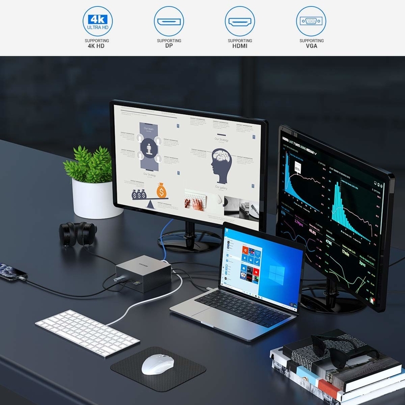 16 in 1 USB C Hub Tipo-C a PD HDMI USB3.0 USB2.0 USB-C SD TF RJ45 Docking Station