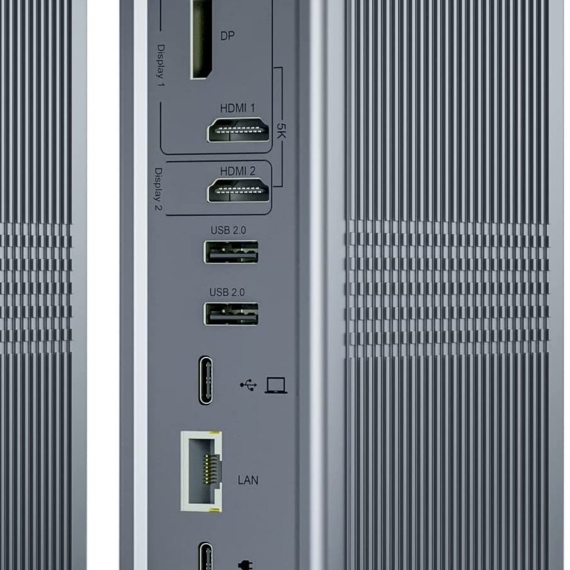 16 porte Displaylink USB C Hub Dual 4k 60hz 10Gbps USB Desktop Docking Station