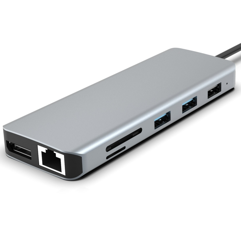 Hub USB-C 11-in-1 per MacBook Pro con lettore di schede USB 3.0 SD/TF