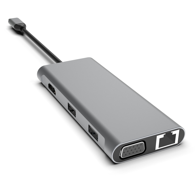 Docking station per display triplo hub USB C 12 in 1 Dock per porta dati Dual HDMI VGA USB C e A