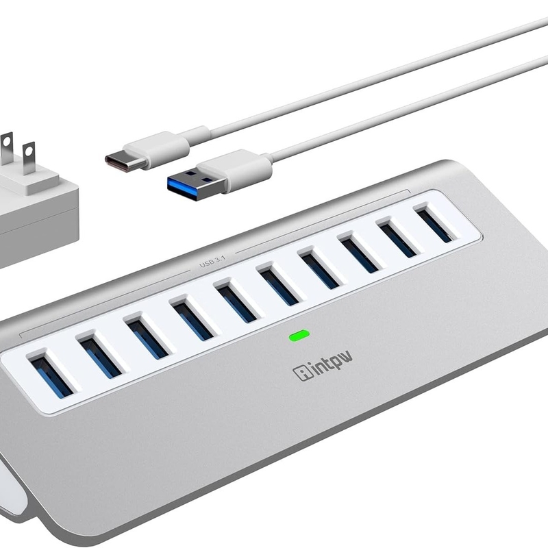7-in-1 USB-A Hub con DC JACKI USB 3.0 Tipo A 10Gbps per laptop e PC