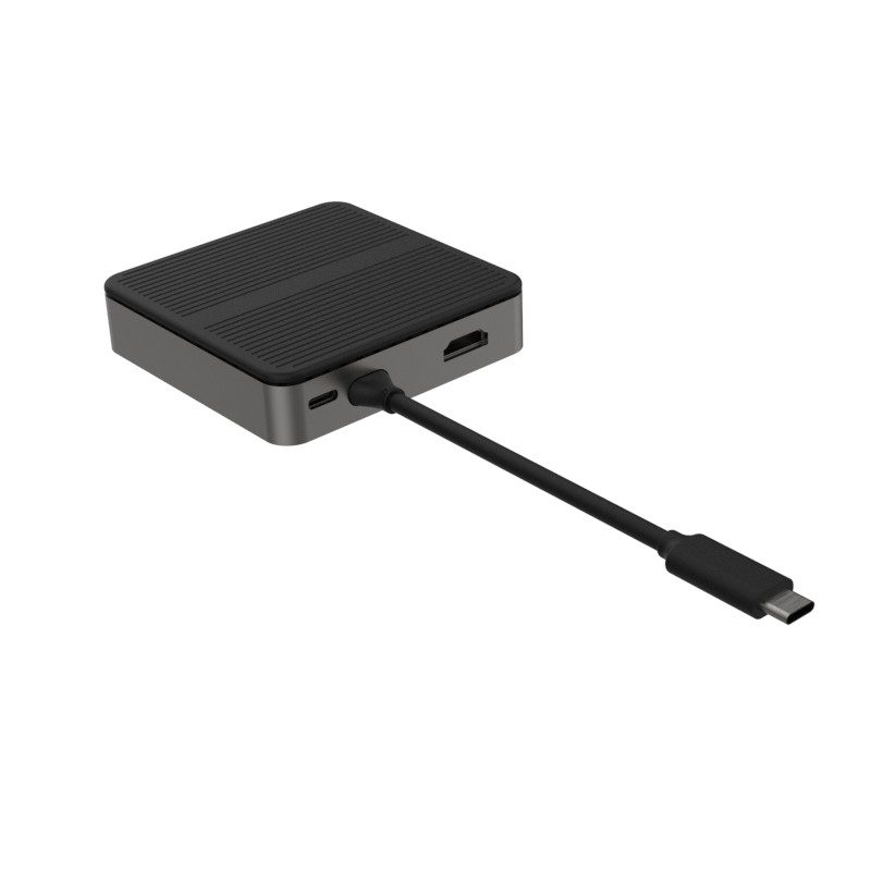 Square 6 In 1 Dual HD 4K Tipo C Docks Con RJ45 PD 100W SD TF 3xUSB 3.0 Docking Hdmi Hub Usb C A
