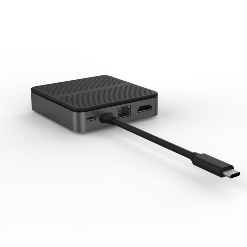 Tipo C Quadrato 9 In 1 USB C HUB HD 4K Tipo C Docks RJ45 PD 100W 3xUSB 3.0 Docking Sta