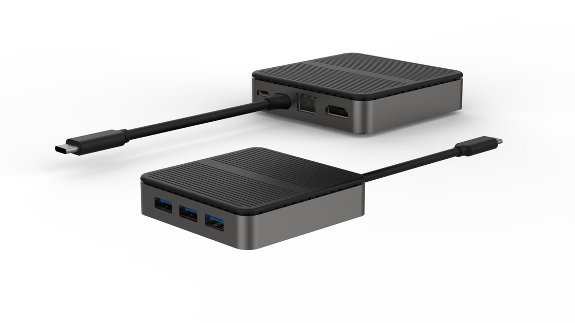 Tipo C Quadrato 9 In 1 USB C HUB HD 4K Tipo C Docks RJ45 PD 100W 3xUSB 3.0 Docking Sta
