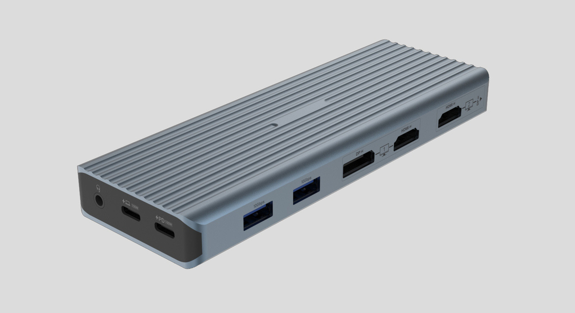 USB 3.1 Tipo C a 9 porte USB3.0 Hub con Gigabit Ethernet RJ45 Lan Port Adapter Grigio