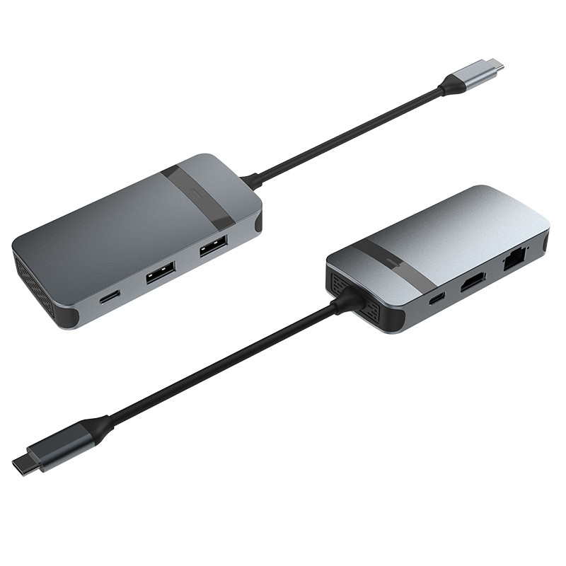 Adaptatore USB C Ethernet Hdmi PD Carica USB-C Hub 6-in-1 Adaptatore tipo C USB 3.0 2.0 PD Converter