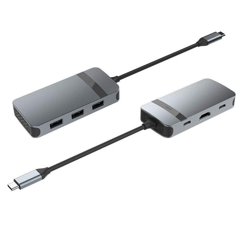 Adaptatore HDMI Ethernet USB C Grigio USB A Hub Con USB C 5Gbps velocità di trasferimento dati