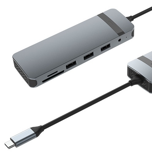 10 in 1 USB C Dock USB Hub con 4K HDMI USB C per USB Multiport Adapter per laptop e notebook