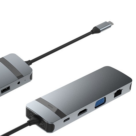 10 in 1 USB C Dock USB Hub con 4K HDMI USB C per USB Multiport Adapter per laptop e notebook