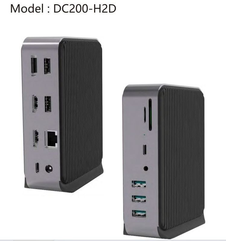 Gigabit Ethernet Usb Docking Station Tipo C Hub di ricarica con risoluzione HDMI 4K Per Macbook