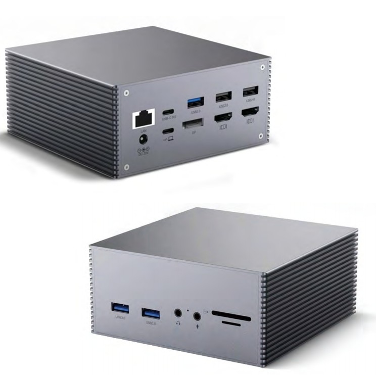 16 in 1 Desktop Pc USB C Docking Station Universale Windows MacOS Jack audio da 3,5 mm