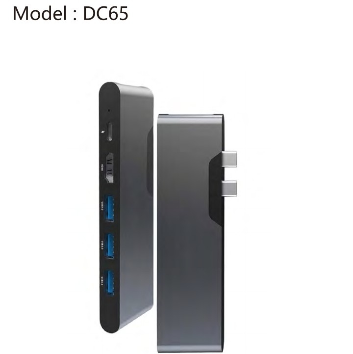 Adaptatore LAN USB tipo C 6 in 2 USB C Hub con 3 porte USB 3.0 e interfaccia LAN RJ45 Gigabit