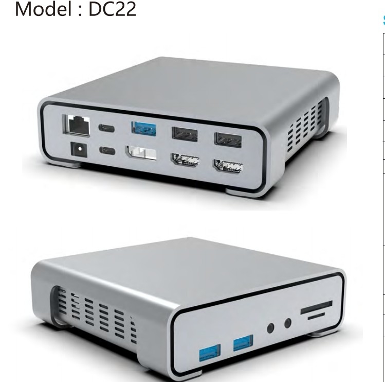 16 in 1 USB C Hub Tipo-C a PD HDMI USB3.0 USB2.0 USB-C SD TF RJ45 Docking Station