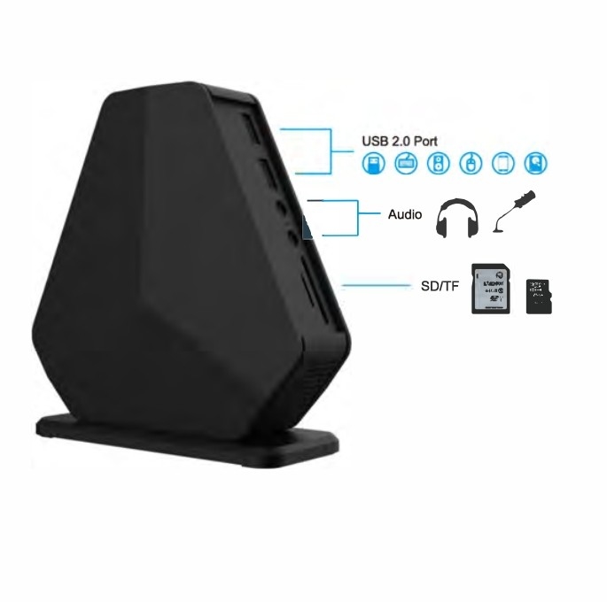 Stazione di ricarica per desktop USB C Docking Station Gigabit Ethernet connessione cablata stabile fino a 1 Gbps