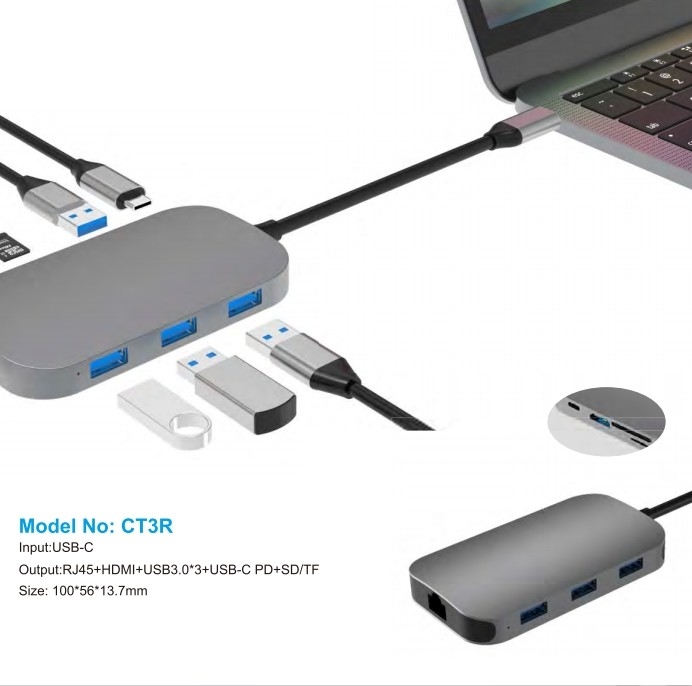 10/100/1000 Mbps Ethernet USB C Adapter Compatibile con Windows/ MacOS/ Android/ Linux Fino a 10 Gbps velocità di trasferimento dati