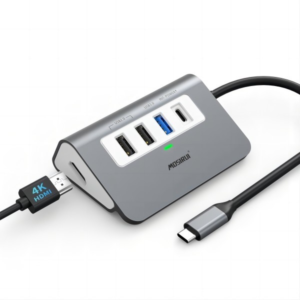 Adaptatore multiporto USB C 4 in 1 con porte USB 3.0 4K HDMI per portatile portatile