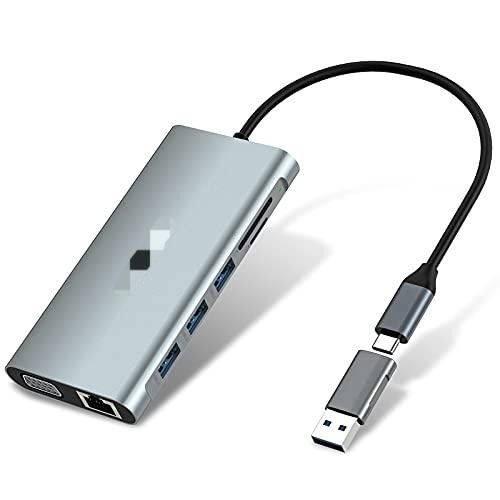 7 in 2 Docking Station Usb C Thunderbolt Hub HDMI 4K Card Reader Per Macbook Pro