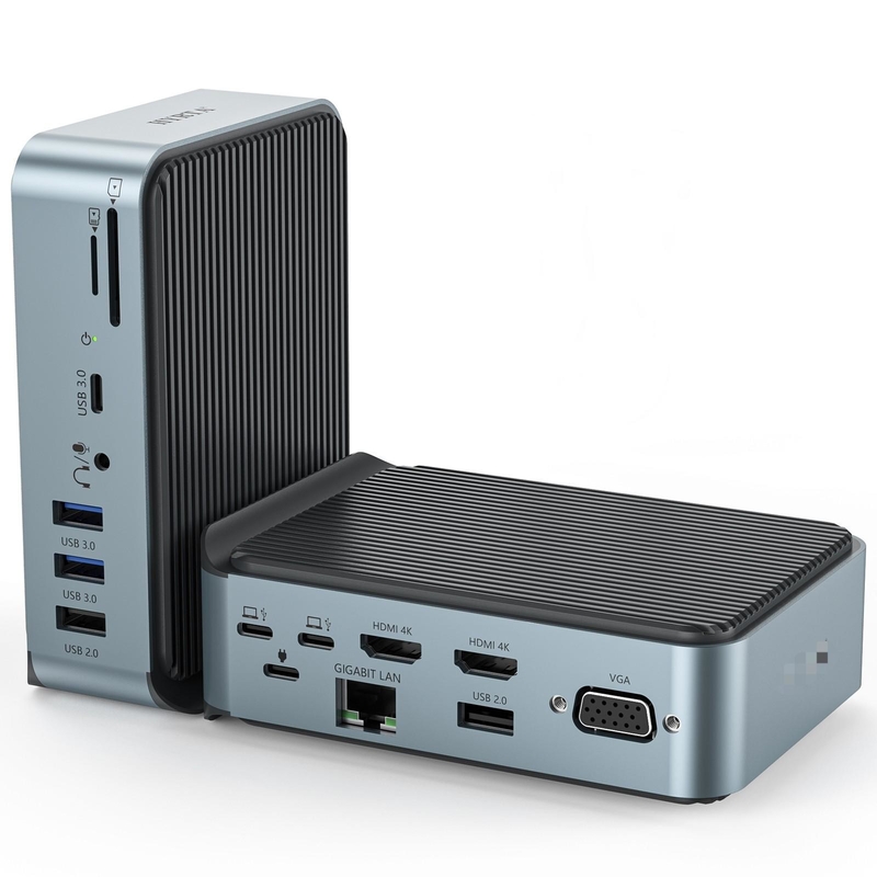 Gigabit Ethernet Usb Docking Station Tipo C Hub di ricarica con risoluzione HDMI 4K Per Macbook