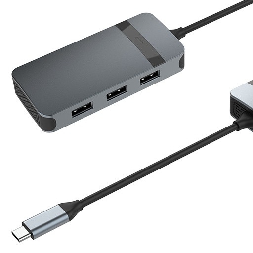 4 IN 1HDMI USB UP Usb C Adapter per il computer portatile con connettività audio potenziata