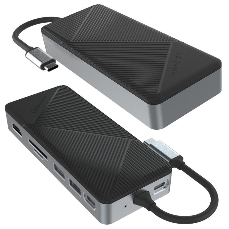 USB C Displaylink Docking Station con lettore SSD USB 3.2 Gen2 M.2 NVMe/SATA