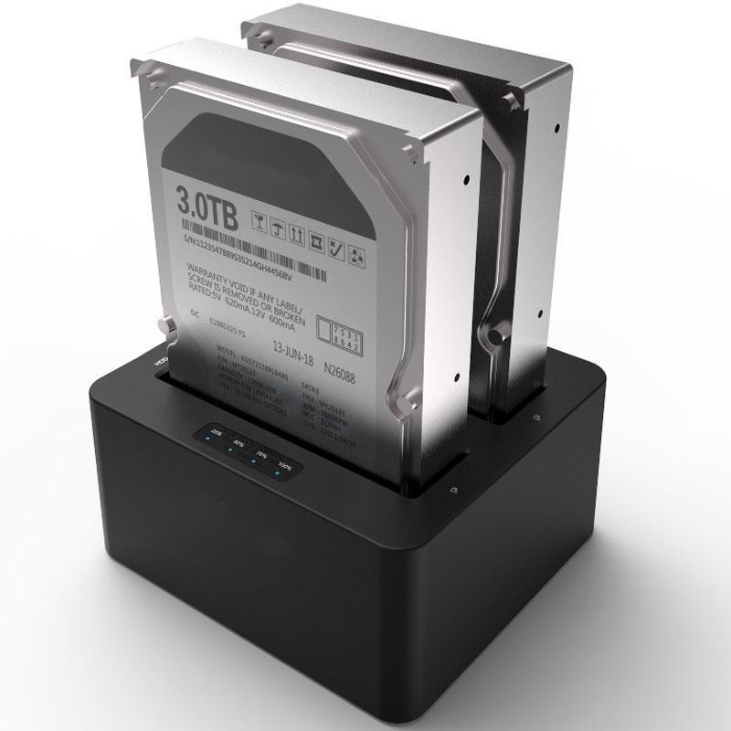 6Gbps SATA I/II/III Duplicatore di disco rigido HDD esterno e clonatore con modalità di clonazione di disco intero stand alone