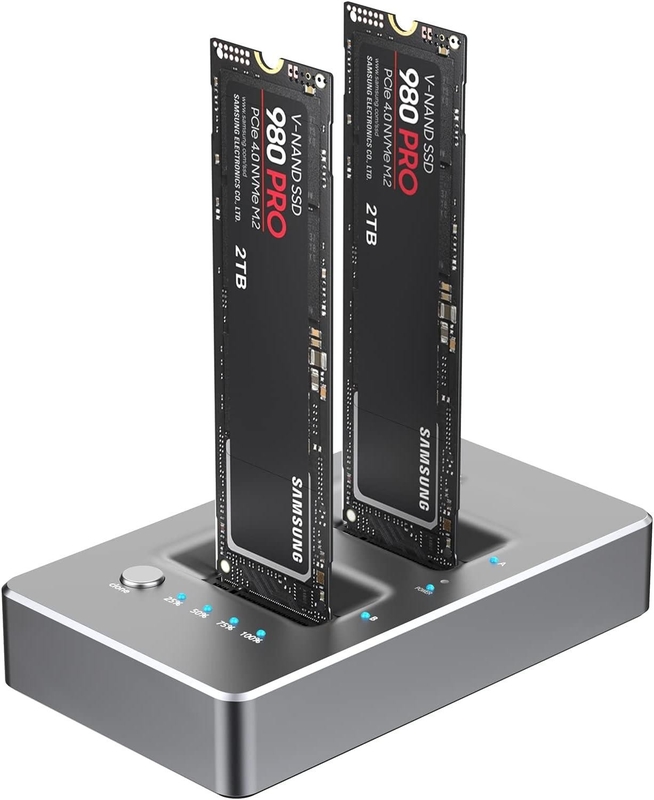Offline Clone Docking Station External Hard Drive Duplicator Dock NVMe M.2 SSD Supporto a una copia del disco del sistema