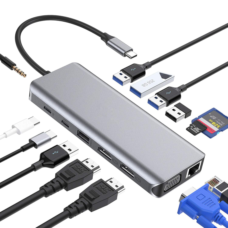 USB 3.0 Hub Estensione Tipo A Maschio a Femmina cavo dati con USB C Hub Power Extra Long