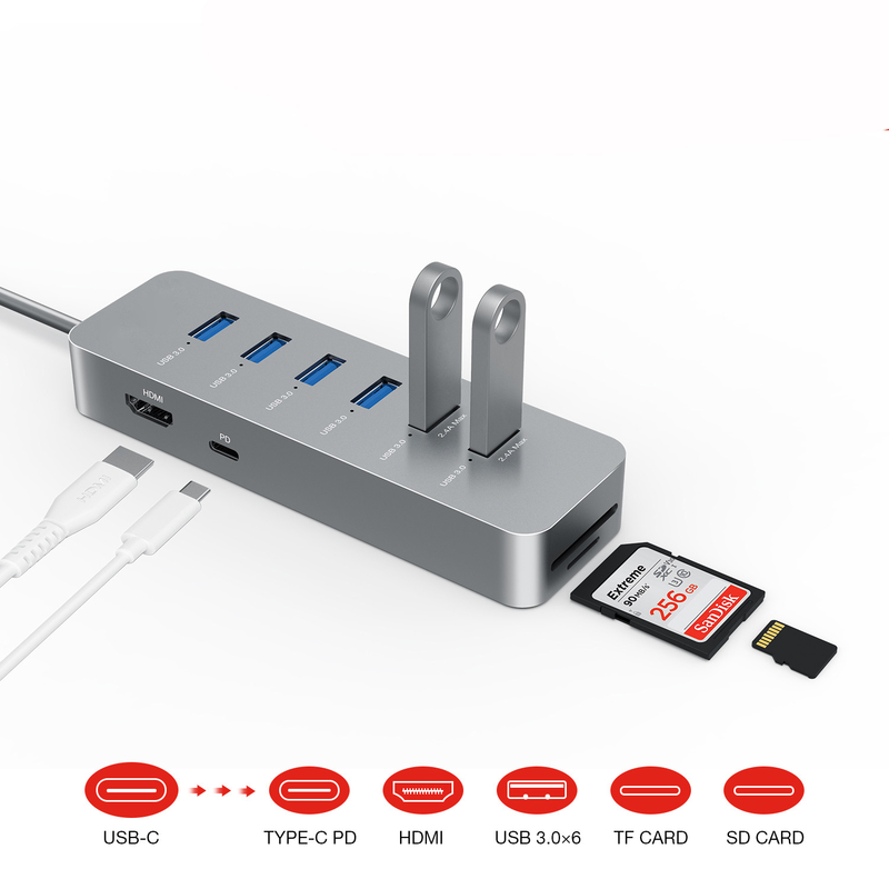 10 Gbps USB C Hub USB 3.0 Splitter USB A Espansivo Portatile Multiport Data Hub Per Laptop Imac Pro