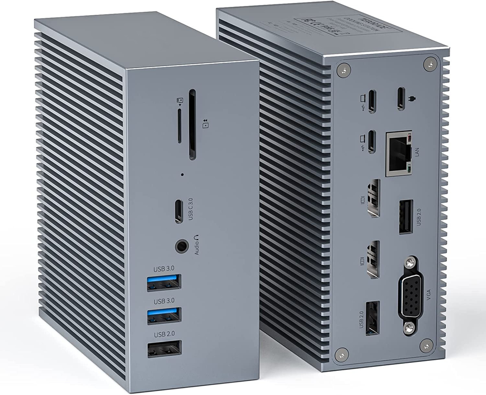 16 in 2 USB C Dual Monitor Thunderbolt Dock Triple Display 8 Porti USB C/A Ethernet