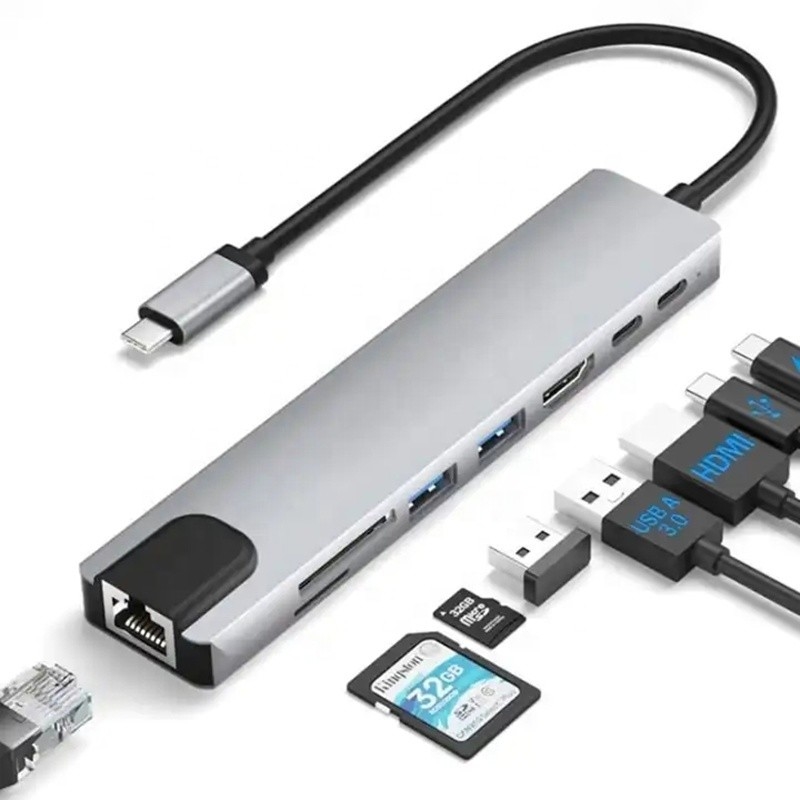 Adaptatore multiporto USB tipo C per il multi-tasking e il trasferimento dati