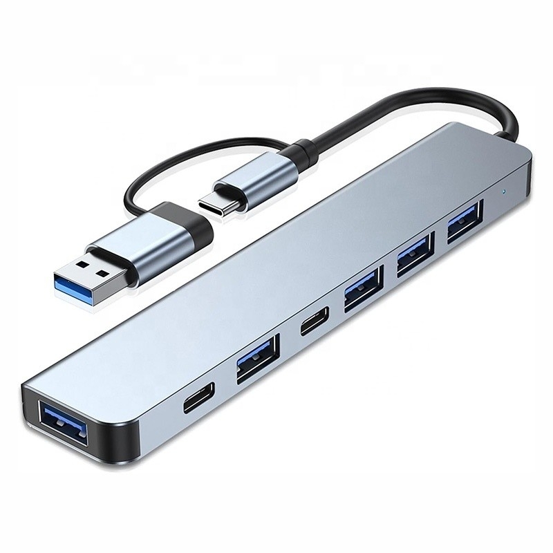 Legatura di alluminio 7 in 1 USB Splitter per laptop desktop PC accettabile OEM/ODM