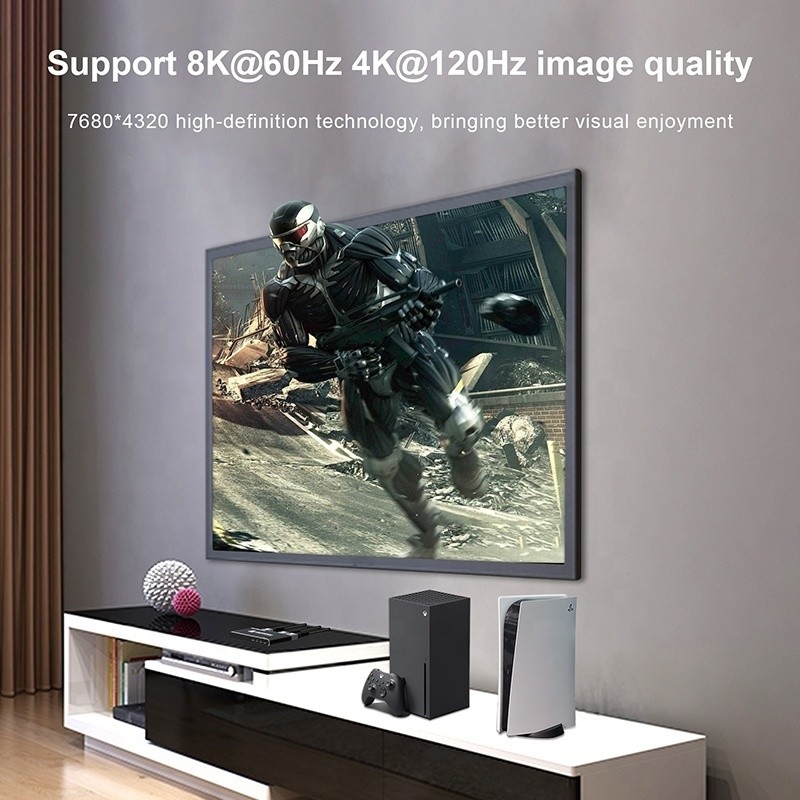 8K HDMI Switch 3 In 1 Out Supporto 3 HDMI Input 8K 60Hz 4K 120Hz Tecnologia avanzata