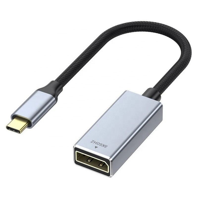Giacca in PVC Maschio-femmina USB Tipo C ad Adapter per Displayport Display Cable per 8K 60Hz Video Audio