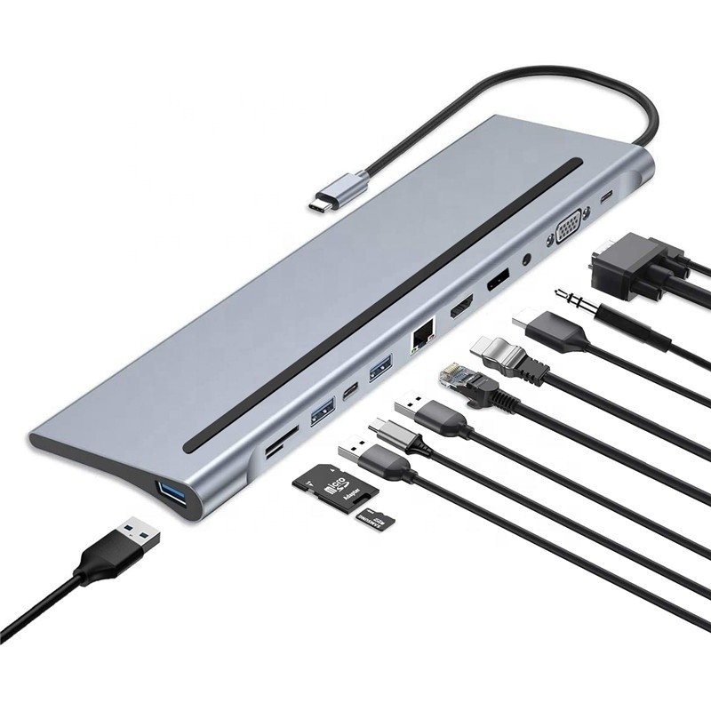 Interfaccia USB C Multifunzione Dock tipo C con adattatore SD TF OEM/ODM Accettabile