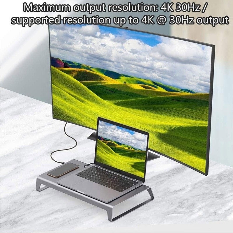 TYPE-C Maschio 11 in 1 Hub Computer Laptop Docking Station Adapter con 1000Mbps RJ45 e USB-C PD