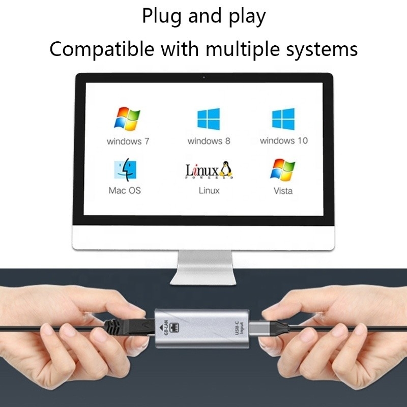 USB C Adaptatore di porta Ethernet femminile 10/100/1000 Mbps Velocità per una connessione di rete veloce
