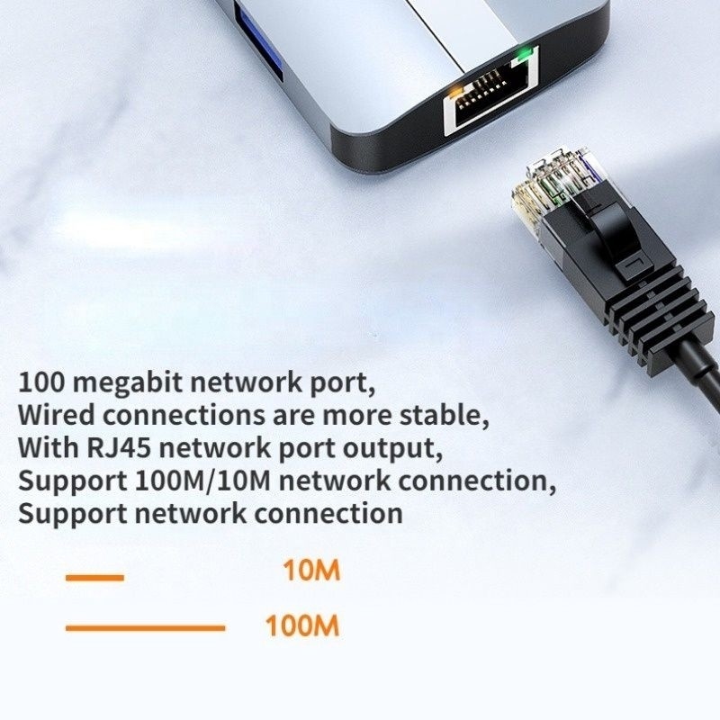 USB C tipo C Hub Multiport Dock Station con funzione di rete di ricarica di trasferimento video