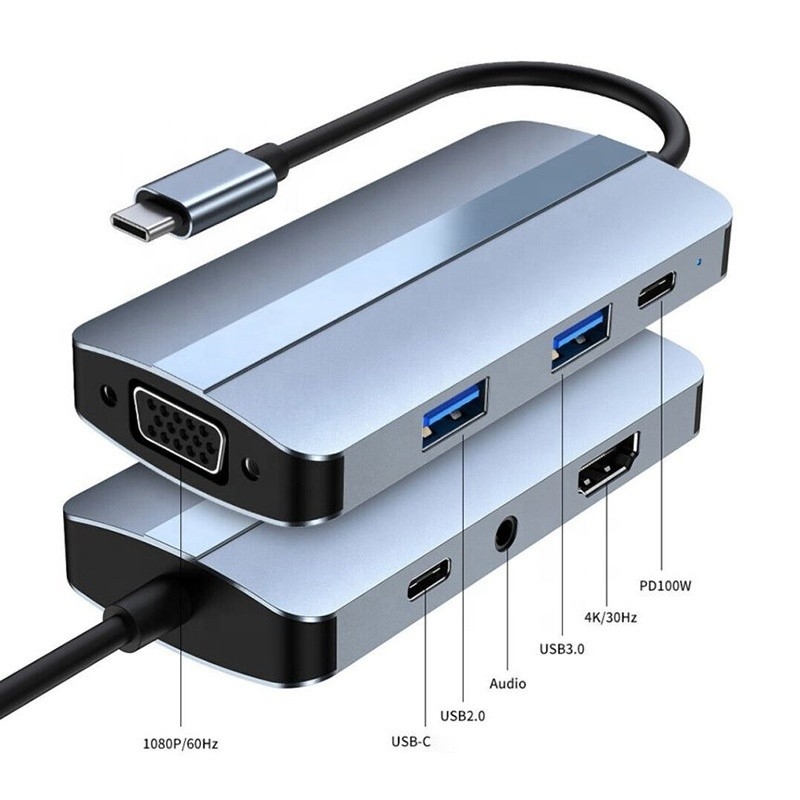 11 in 1 USB-C Hub Tipo-C per HDMI USB3.0 USB2.0 SD TF Adapter Hub con lettore di schede