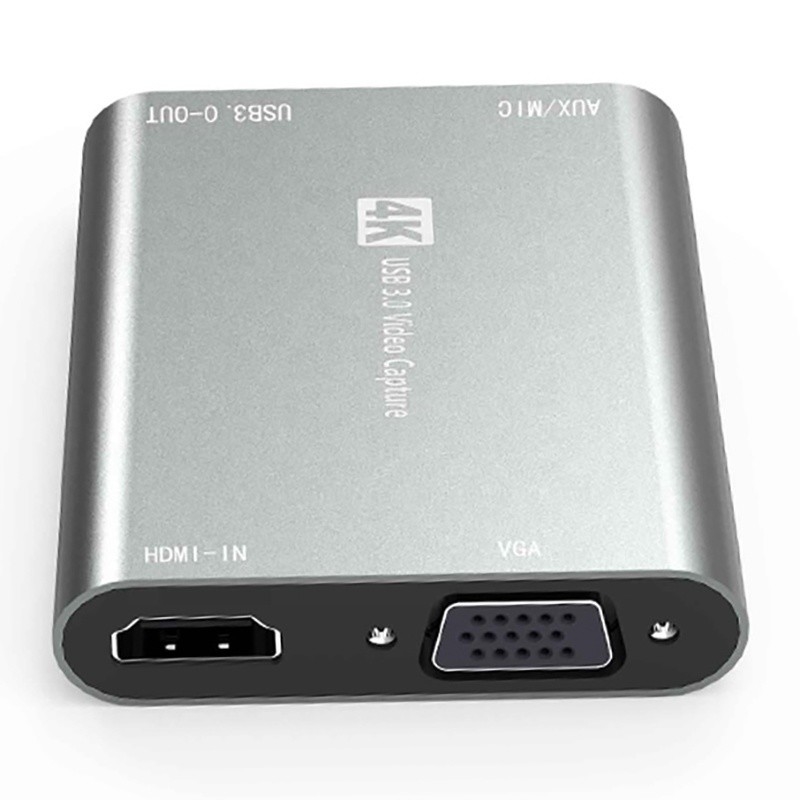 USB 3.0 HDMI Video Capture DVR Card Box con microfono VGA Loop Out per la fotocamera Xbox