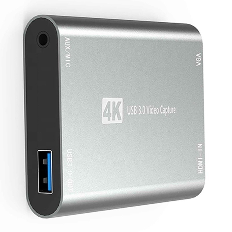 USB 3.0 HDMI Video Capture DVR Card Box con microfono VGA Loop Out per la fotocamera Xbox
