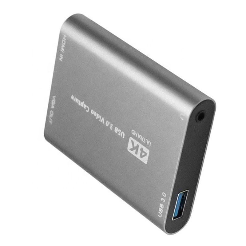 USB 3.0 HDMI Video Capture DVR Card Box con microfono VGA Loop Out per la fotocamera Xbox