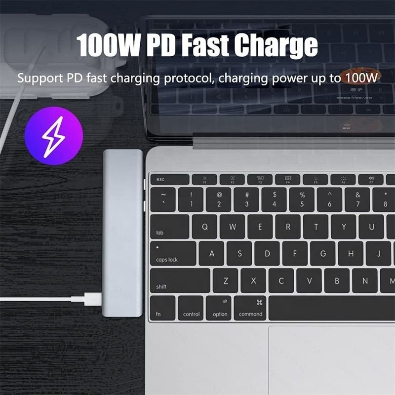 Adaptatore USB tipo C 7-in-1 Multiport Dock Hub con usb 3.0 usb 2.0 usb SD/TF PD