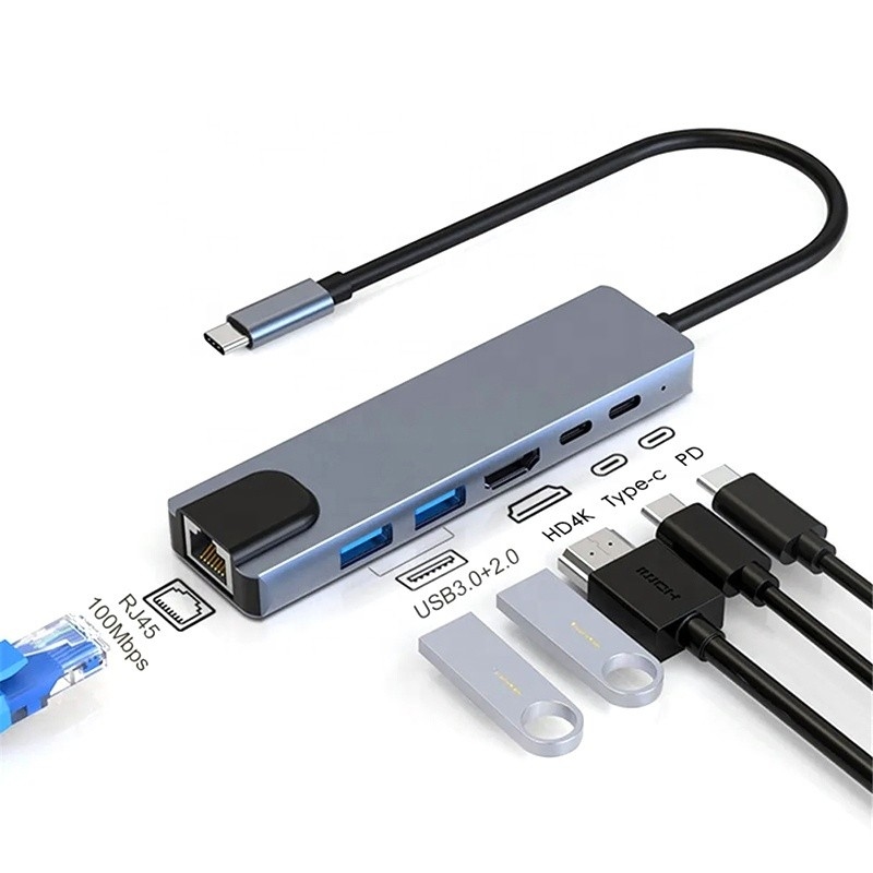 Carica veloce Adaptatore USB C 16 in 1 per cellulare Laptop Notebook 4K HDMI RJ45 PD