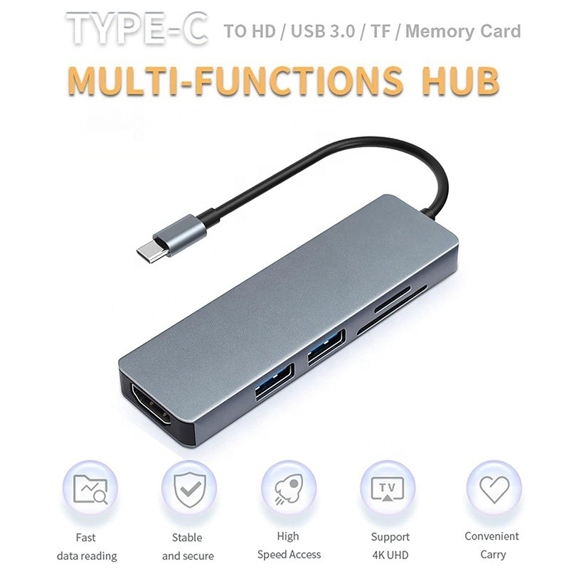 11 in 1 USB-C Hub Tipo-C per HDMI USB3.0 USB2.0 SD TF Adapter Hub con lettore di schede
