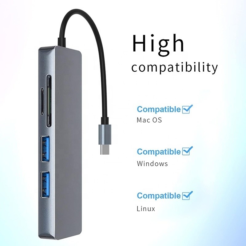 11 in 1 USB-C Hub Tipo-C per HDMI USB3.0 USB2.0 SD TF Adapter Hub con lettore di schede
