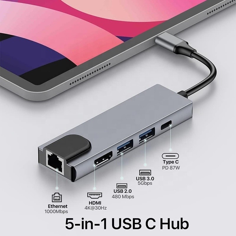 Adapter USB C 13 in 1 4K HDMI Hub Tipo C a HDMI 4K USB 3.0 2.0 PD Converter di ricarica
