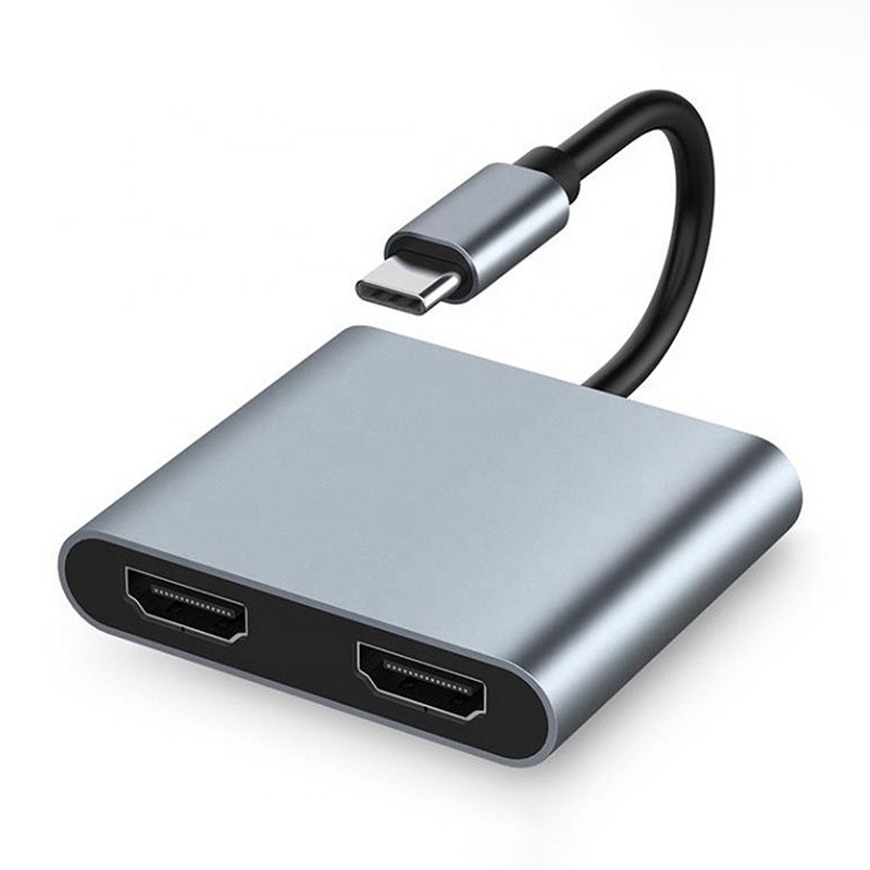 4 in 1 USB C a doppio 4K HDMI MST Adapter per carica trasferimento dati e uscita video