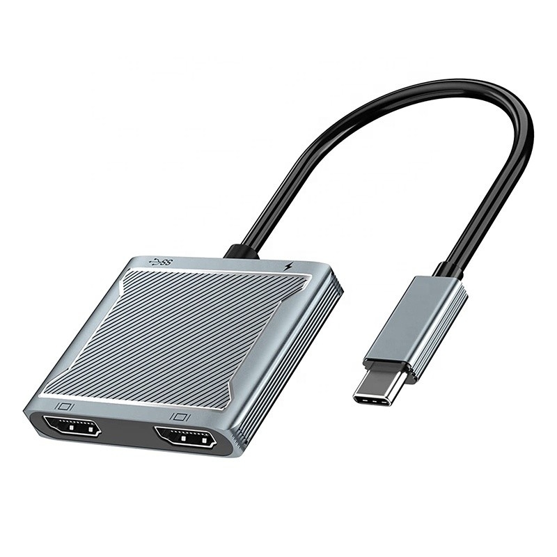 Connettore di interfaccia USB tipo C doppio adattatore HDMI 4K 4 in 1 USB 3.0 Hub per laptop